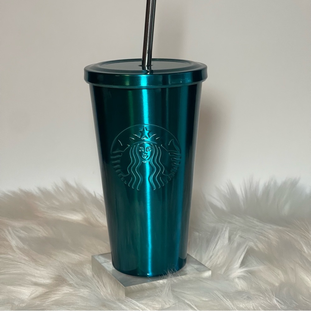 Starbucks 2014 Stainless Steel 16 oz Tumbler with Straw